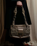 "BALENCIAGA" Three-way chain leather shoulder bag
