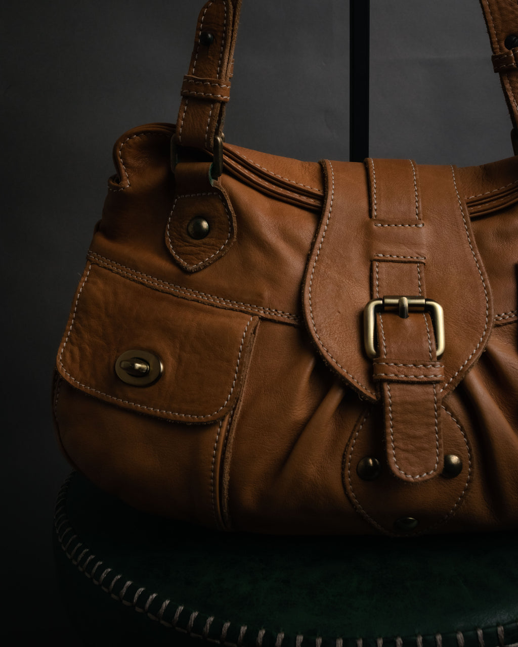 “MARCO BUGGIANI” 2004-2009 Soft leather multi pocket shoulder bag