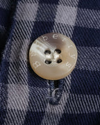 "BURBERRYS" Navy check pattern relaxing pajama shirt