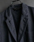 "COMME des GARCONS HOMME PLUS" 14SS modified lapel design striped jacket