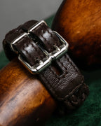 "Vintage intrecciato double buckle leather bracelet"