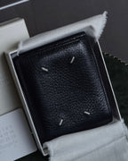 "MAISON MARGIELA" Grain texture leather snap wallet