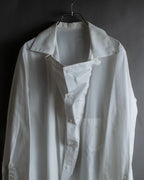 "YOHJI YAMAMOTO" 12SS Folded front panel cotton shirt