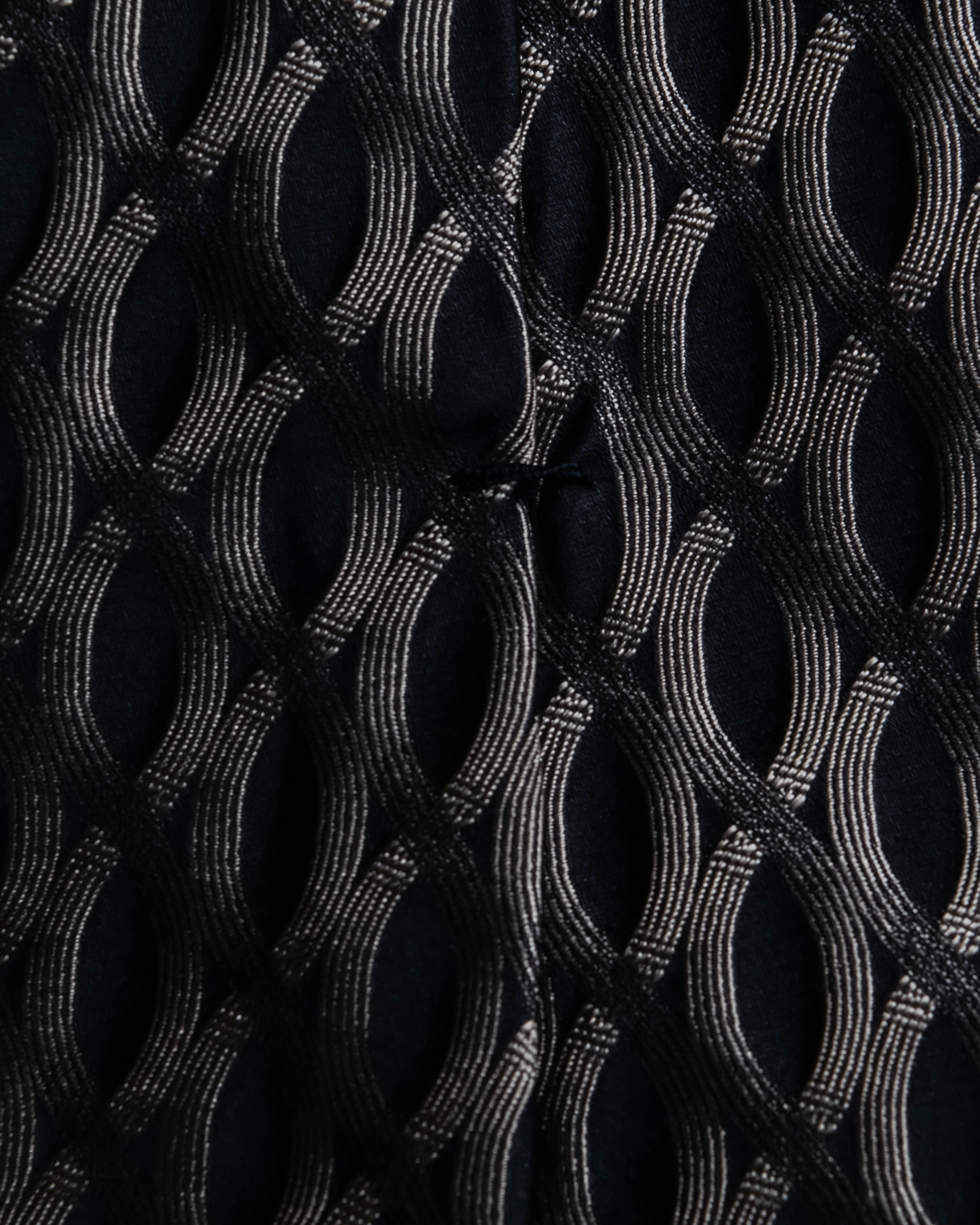 "GUCCI" Cord embroidery glossy necktie