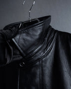 "DURBAN" Double zipper sheepskin leather coat