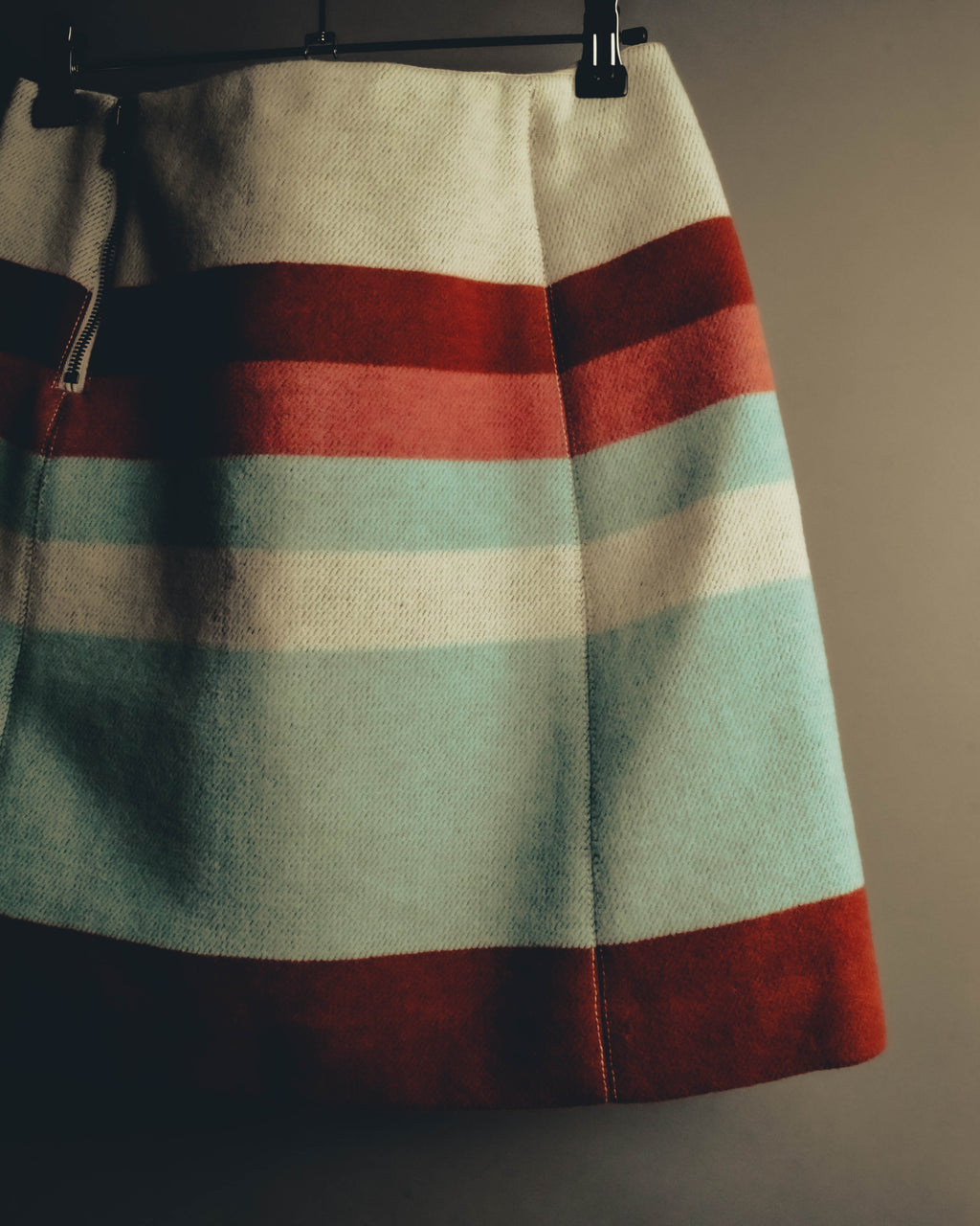 "See By Chloé" 00's-10's Textured striped wool blend mini skirt