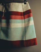 "See By Chloé" 00's-10's Textured striped wool blend mini skirt