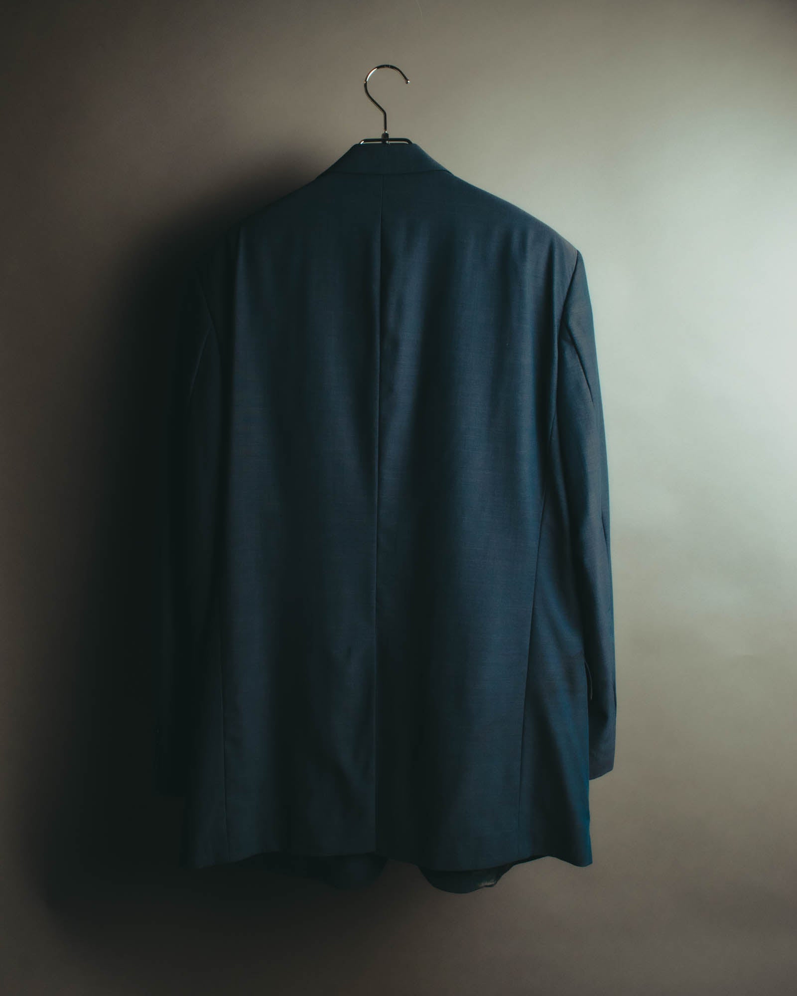 “Vintage” Textured blue tailored jacket