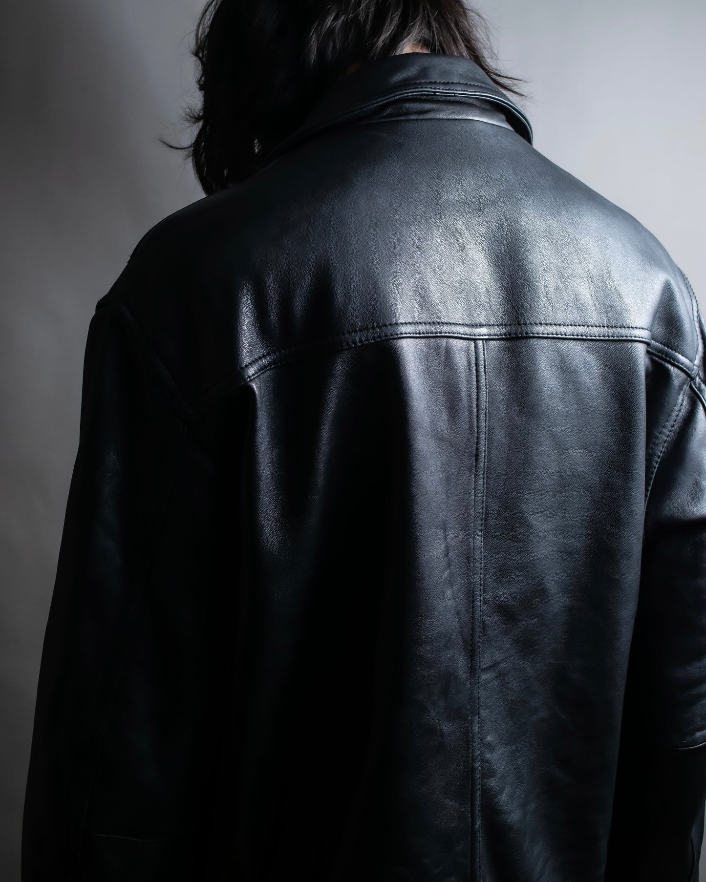 "M. JULIAN" High quality leather single riders blouson