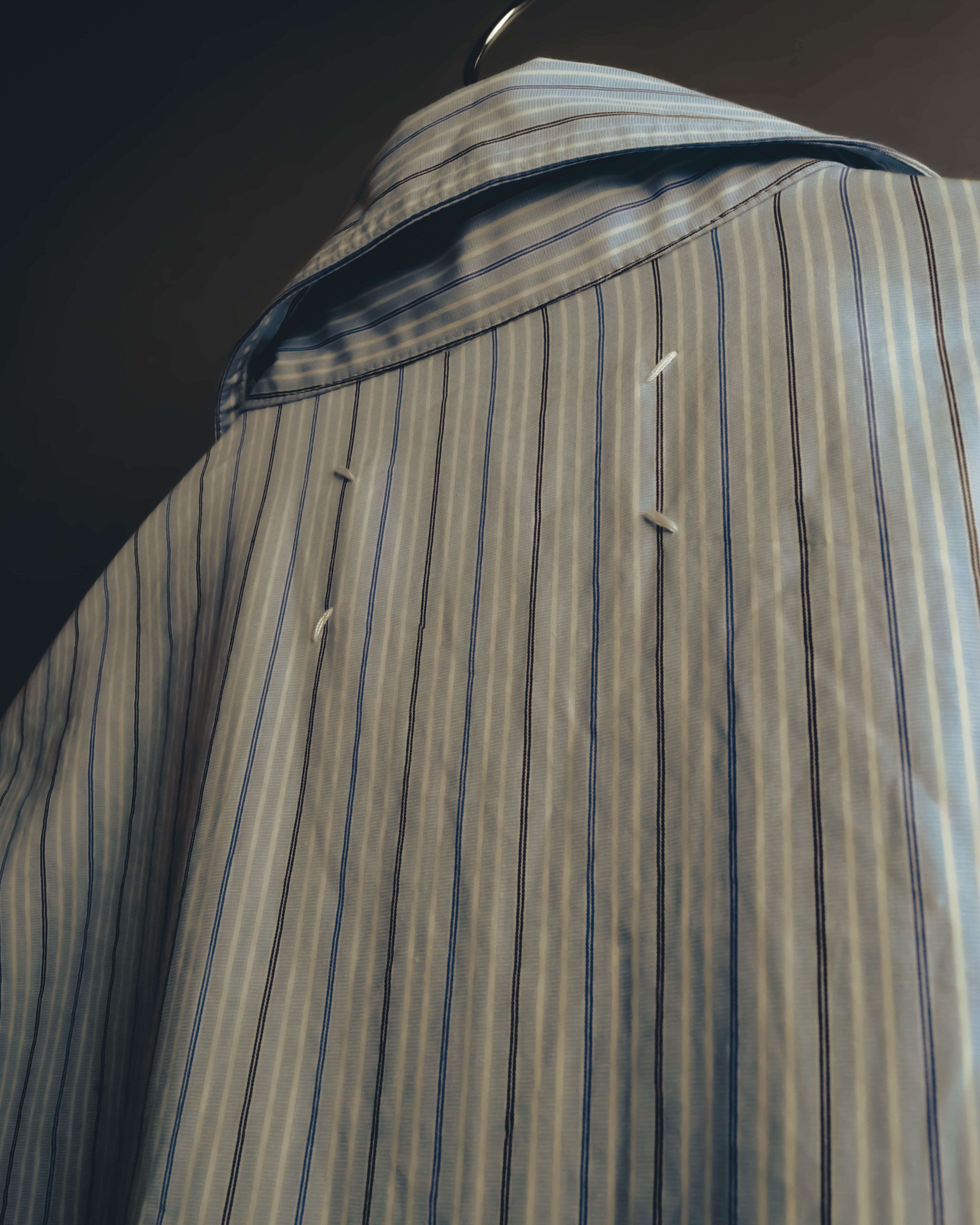 -SPECIAL- "Maison Margiela" 20AW Conceptual double button striped shirt