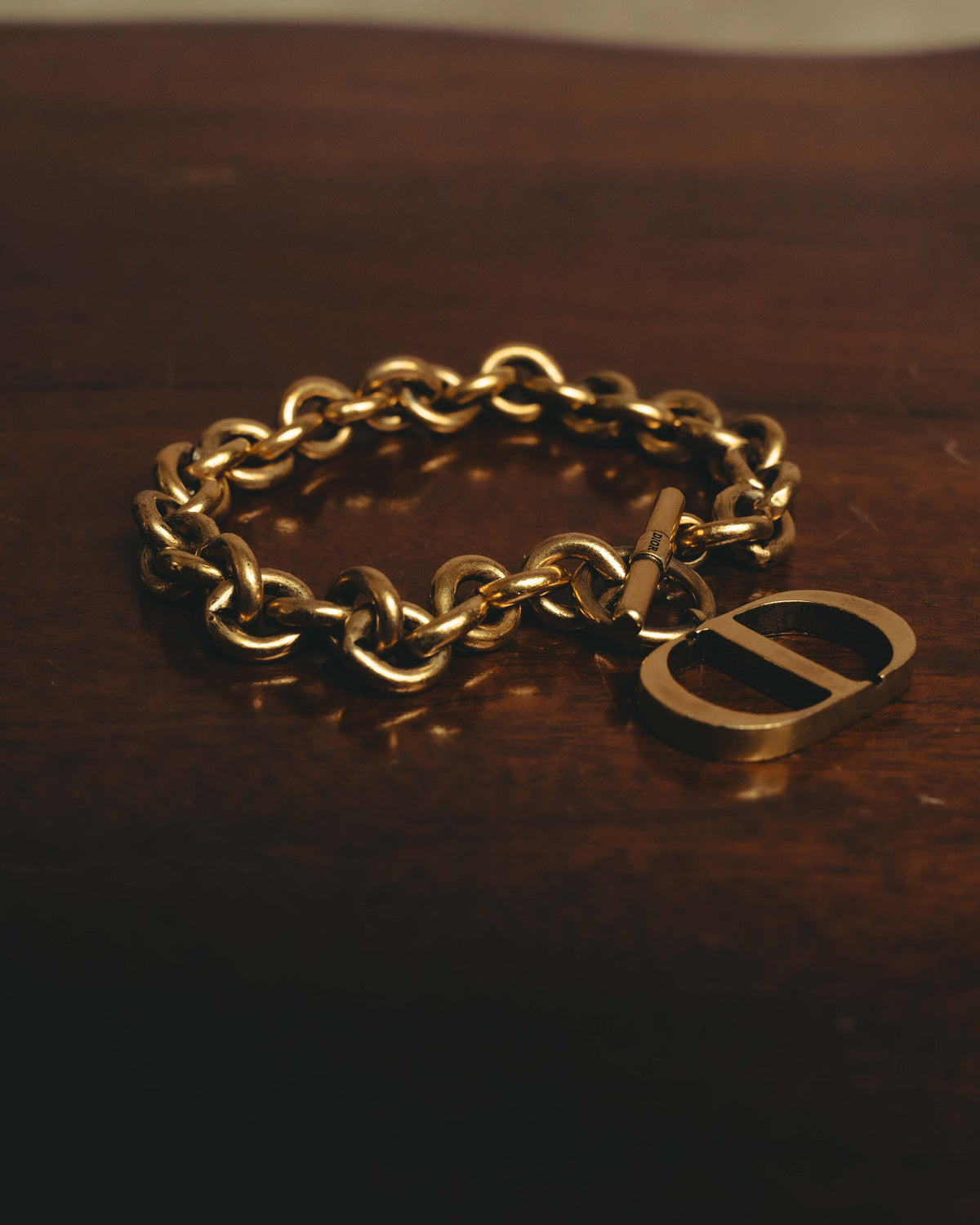 -SPECIAL- “DIOR” 2018-2025 Oversized CD charm chain bracelet