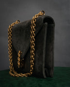 -SPECIAL- “HERMÈS” 1970's-80's Alcazar suede chain shoulder bag