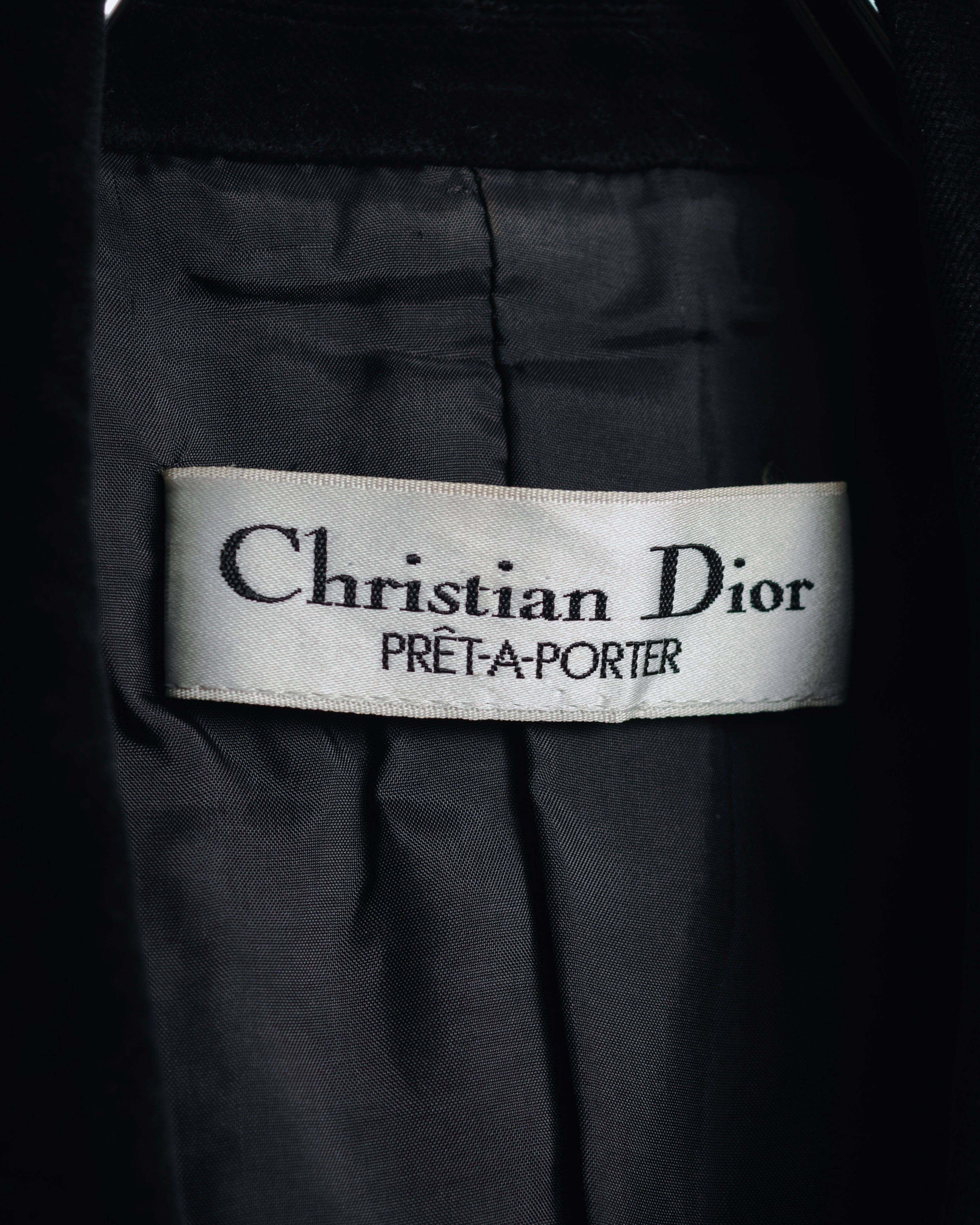 "Christian Dior" 80’s-90’s Silk velvet power tailored jacket