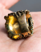 "GUCCI" realistic detailed lion head ring