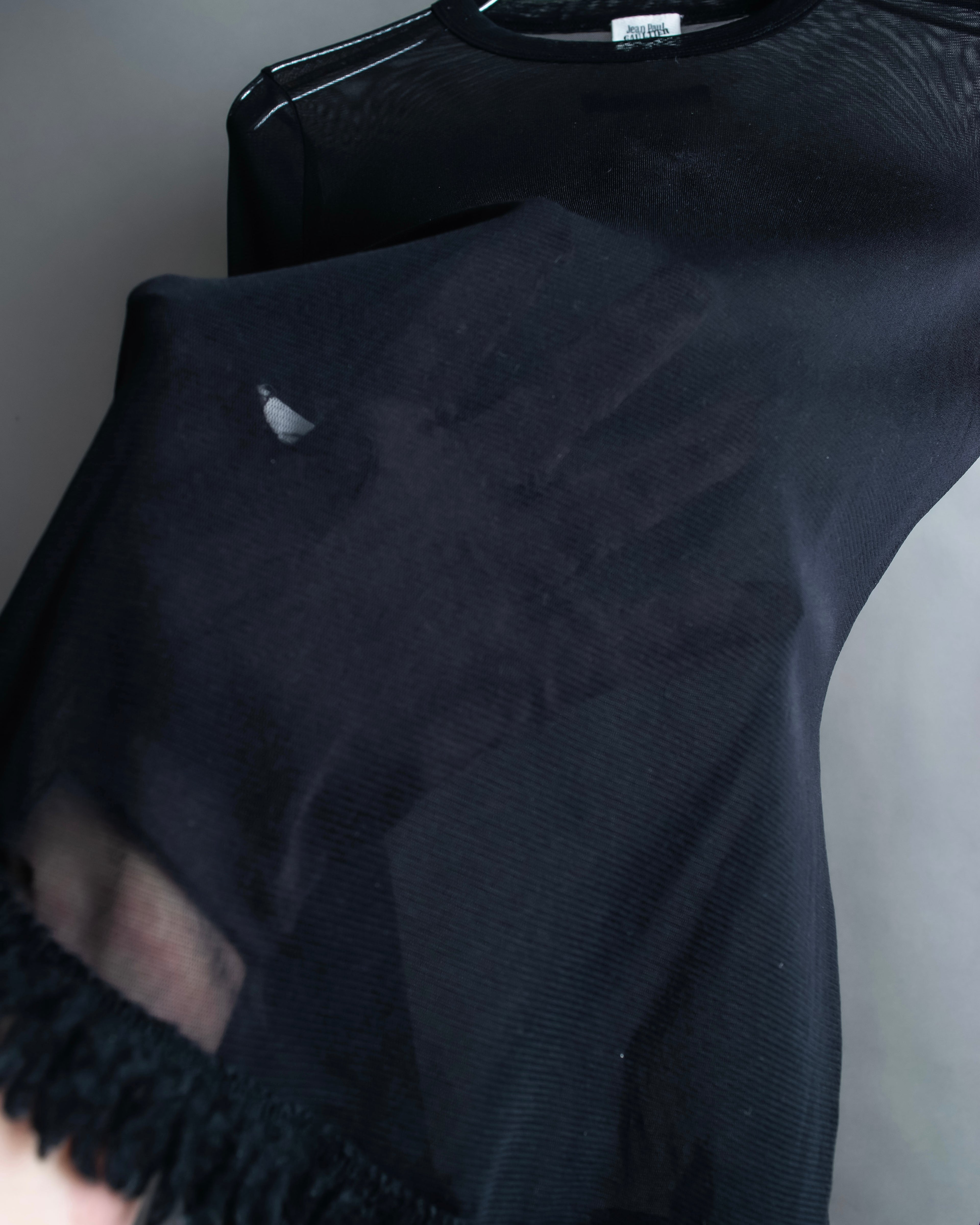 “Jean Paul Gautier” Fringe detailed  asymmetry shear top