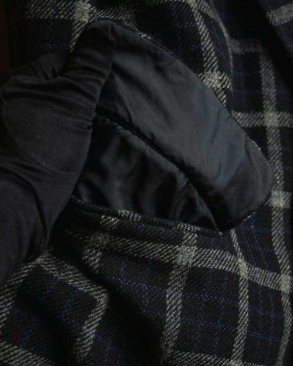 "COMME des GARÇONS HOMME"
90's Oversized wool checked tailored jacke
