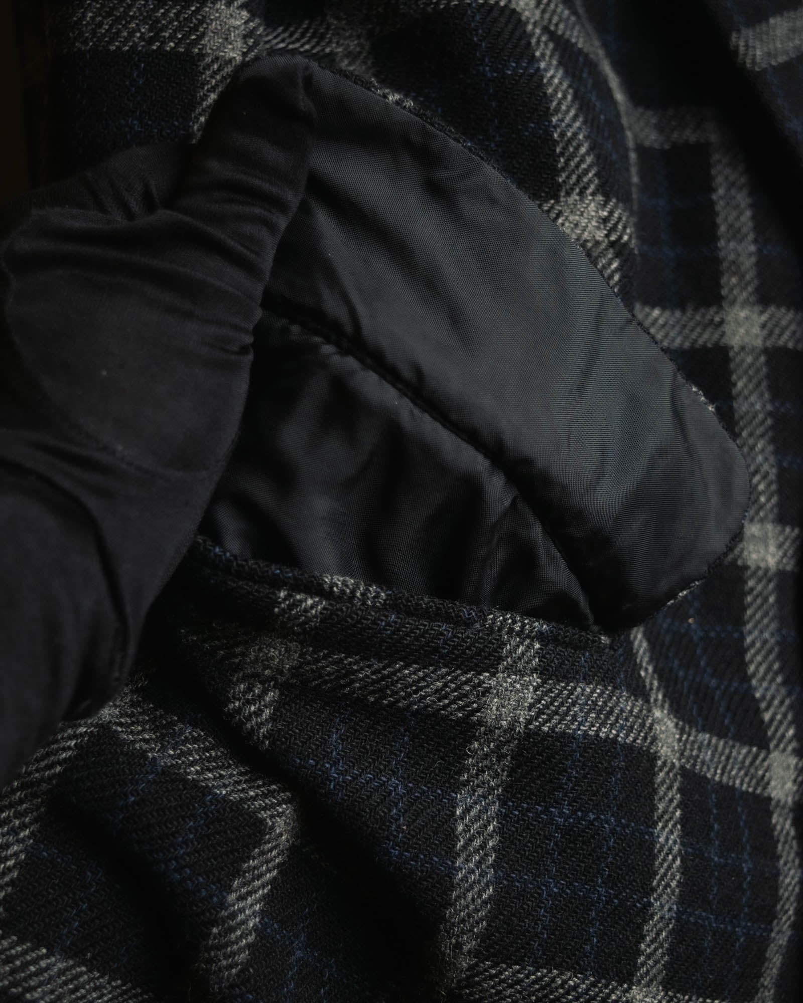 "COMME des GARÇONS HOMME"
90's Oversized wool checked tailored jacke
