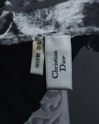 "Christian Dior" 80’s-90’s Burnout velvet arabesque logo stole
