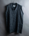 "MM6 MAISON MARGIELA" Cabled melange sleeveless knit