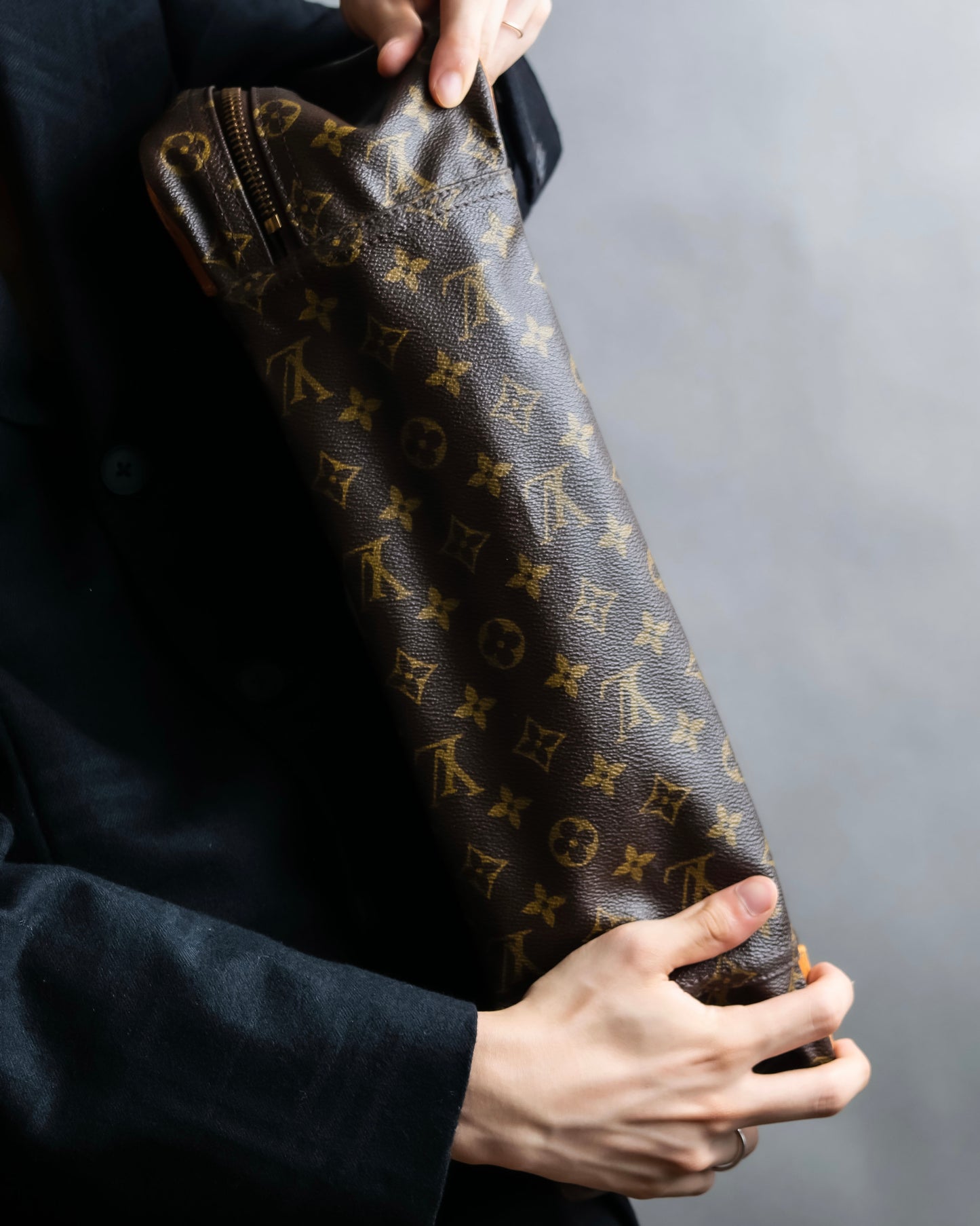 "LOUIS VUITTON" Porto document voyage monogram pattern boston bag