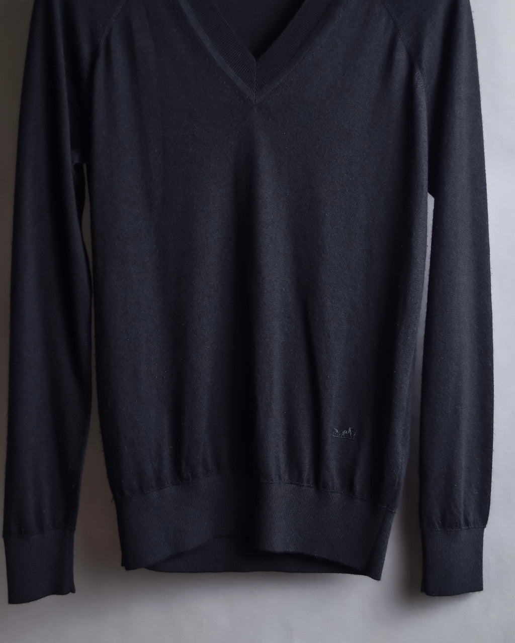 "HERMES" Cashmere silk blend V-neck knit