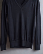 "HERMES" Cashmere silk blend V-neck knit