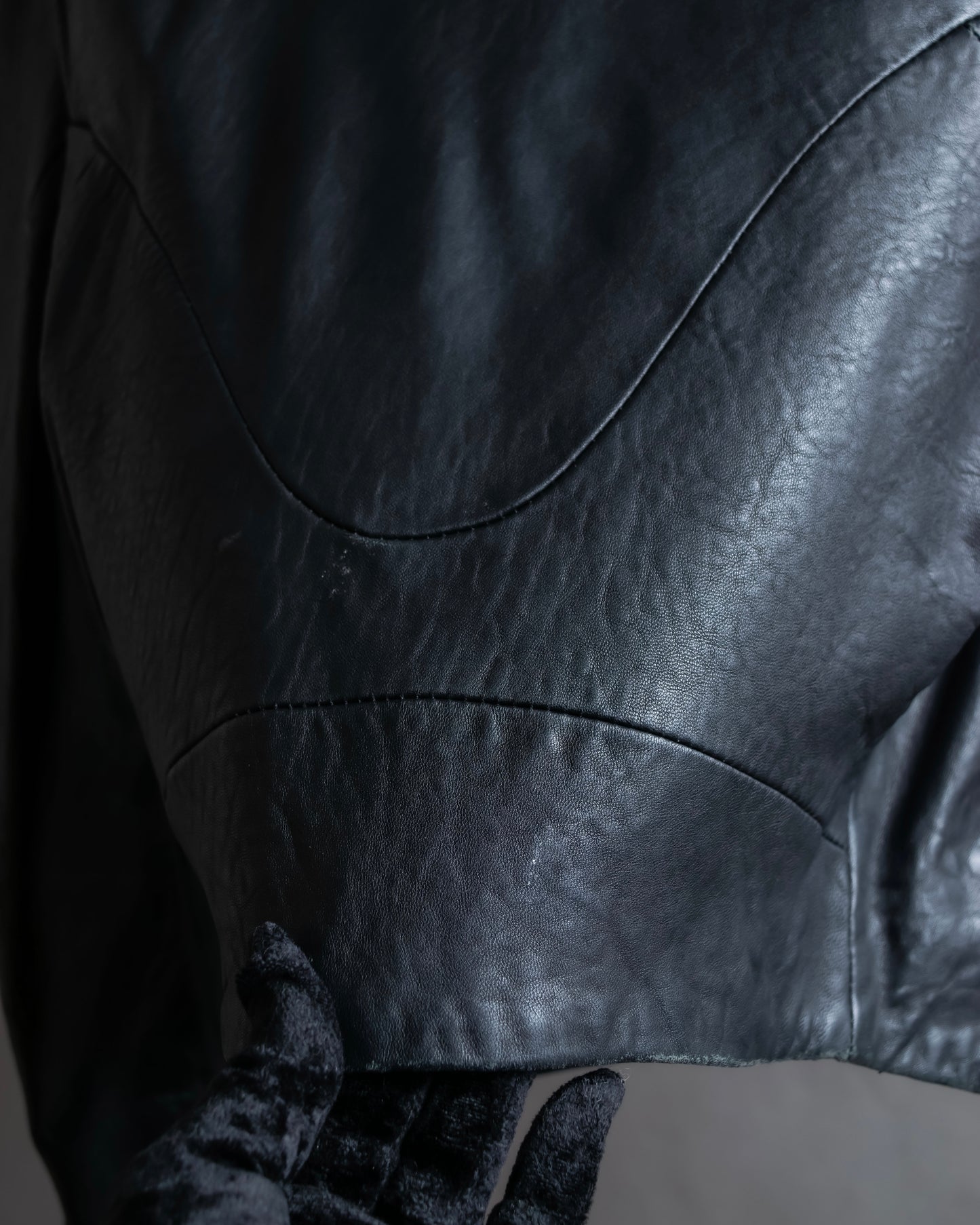 "Acne" Beautiful shape genuine leather double riders jacket