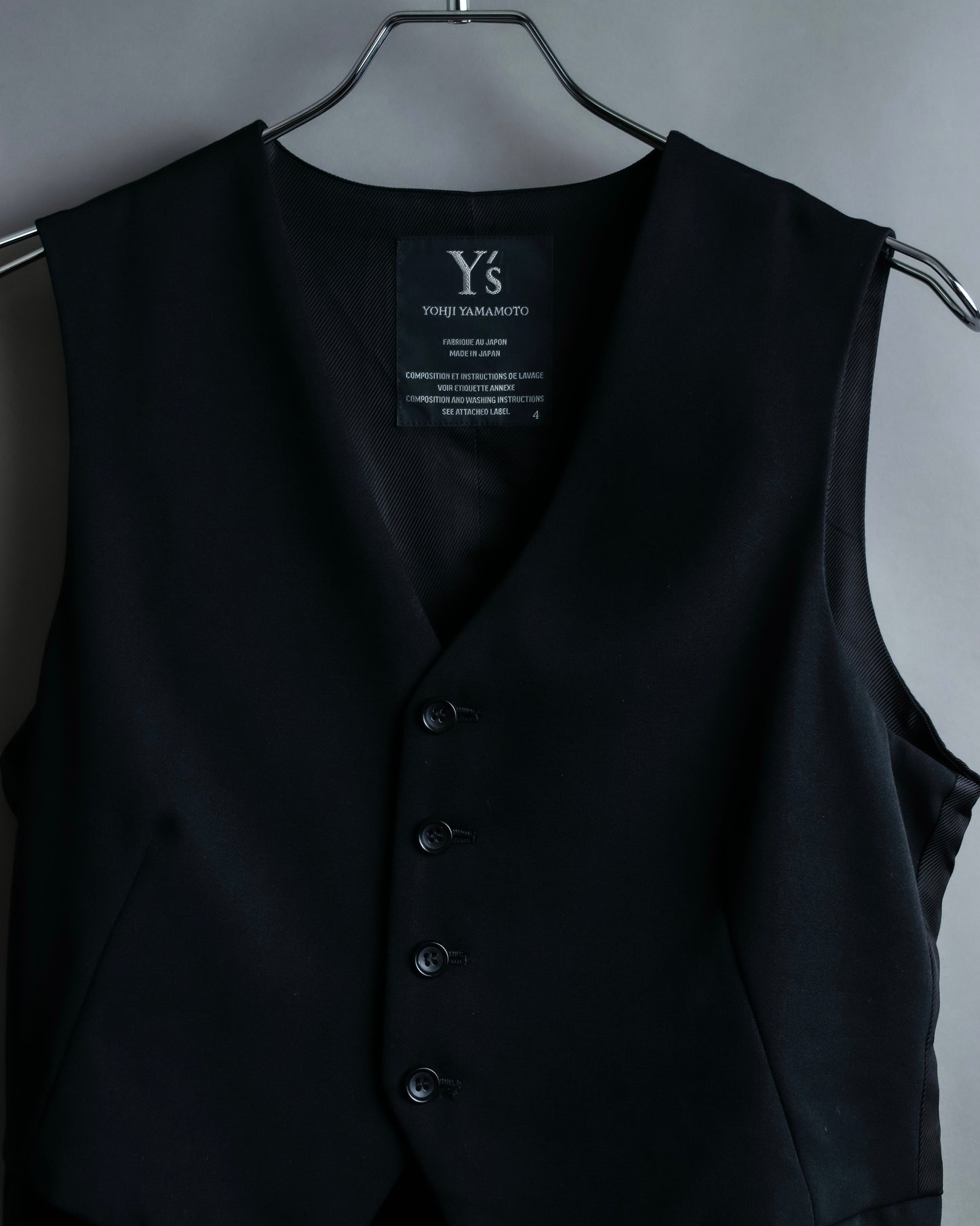 “Y‘s” Tail coat detailed vest