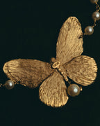 -SPECIAL- “Dior” 2023-24’s Sculpted butterfly pearl long necklace