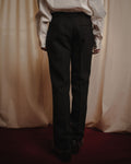 "GIORGIO ARMANI" 90’s Minimalist straight-leg virgin wool slacks