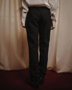 "GIORGIO ARMANI" 90’s Minimalist straight-leg virgin wool slacks