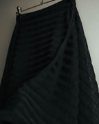 -SPECIAL- “Christian Dior“ 00’s-10’s Sheer ribbed asymmetric long skirt