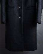 "GUCCI" Michele period linear silhouette wool chester coat