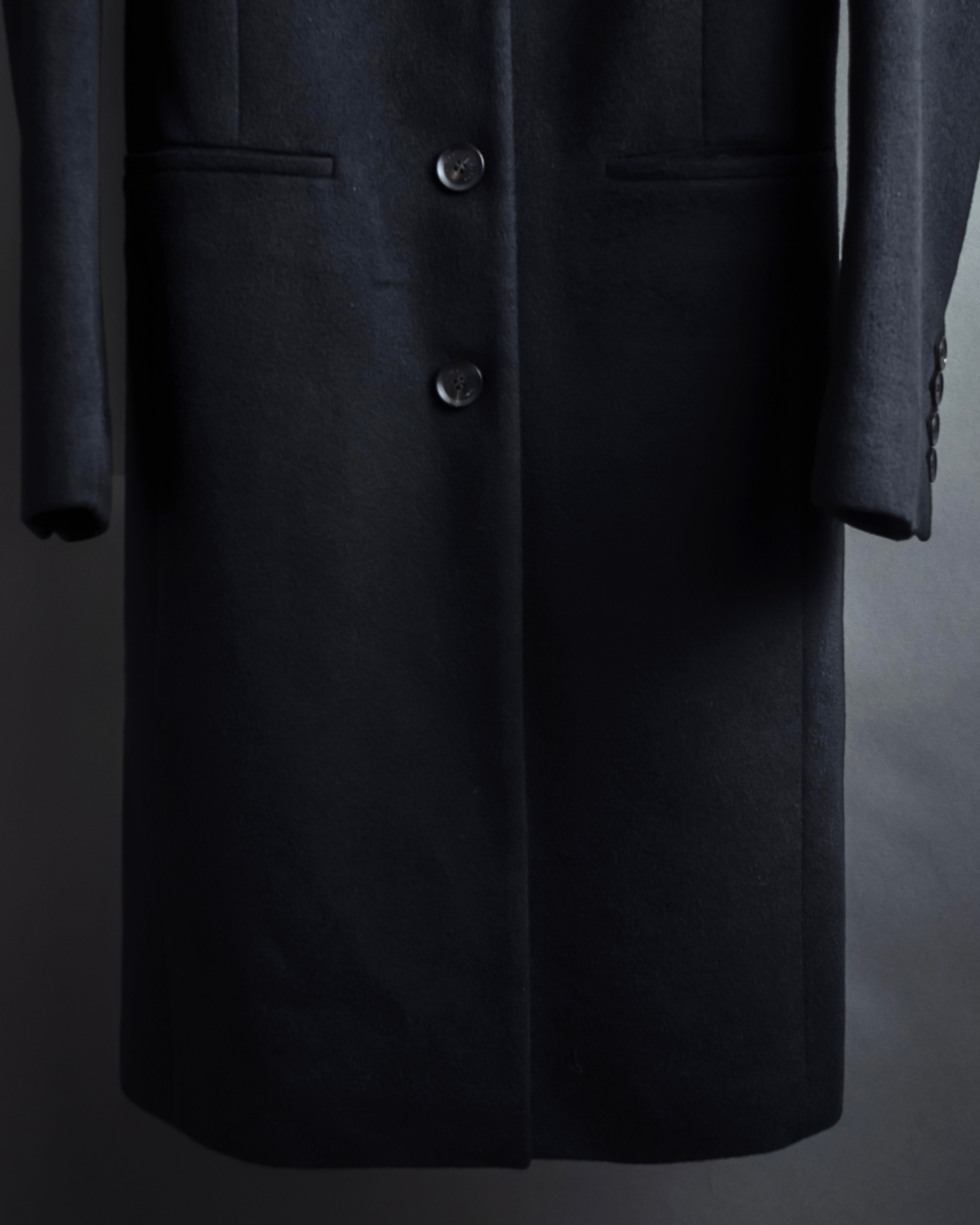 "GUCCI" Michele period linear silhouette wool chester coat