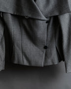 "Max Mara" 2way shape jacket & box pleated mid length skirt set up