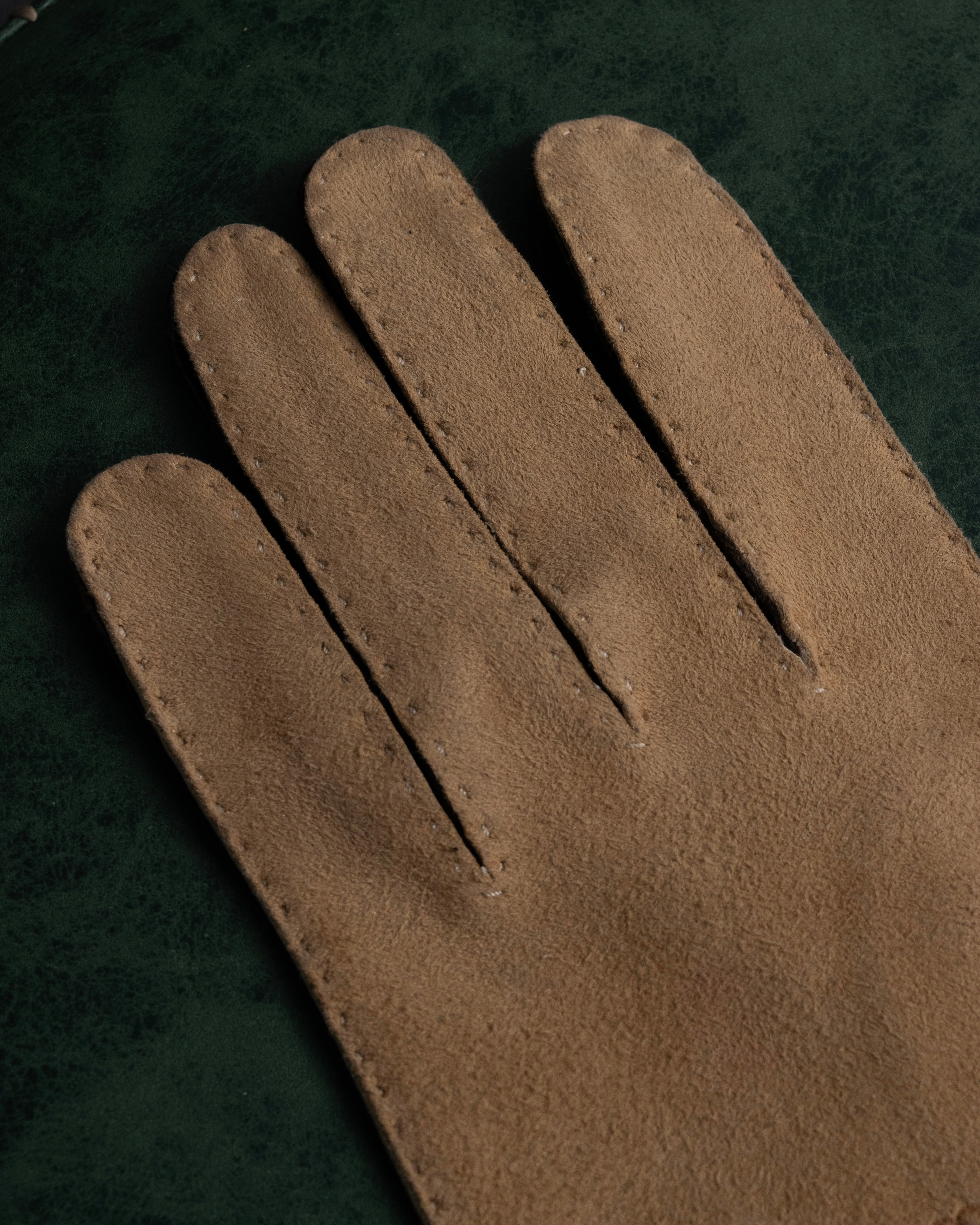 "LOEWE" Logo engraved combination leather gloves