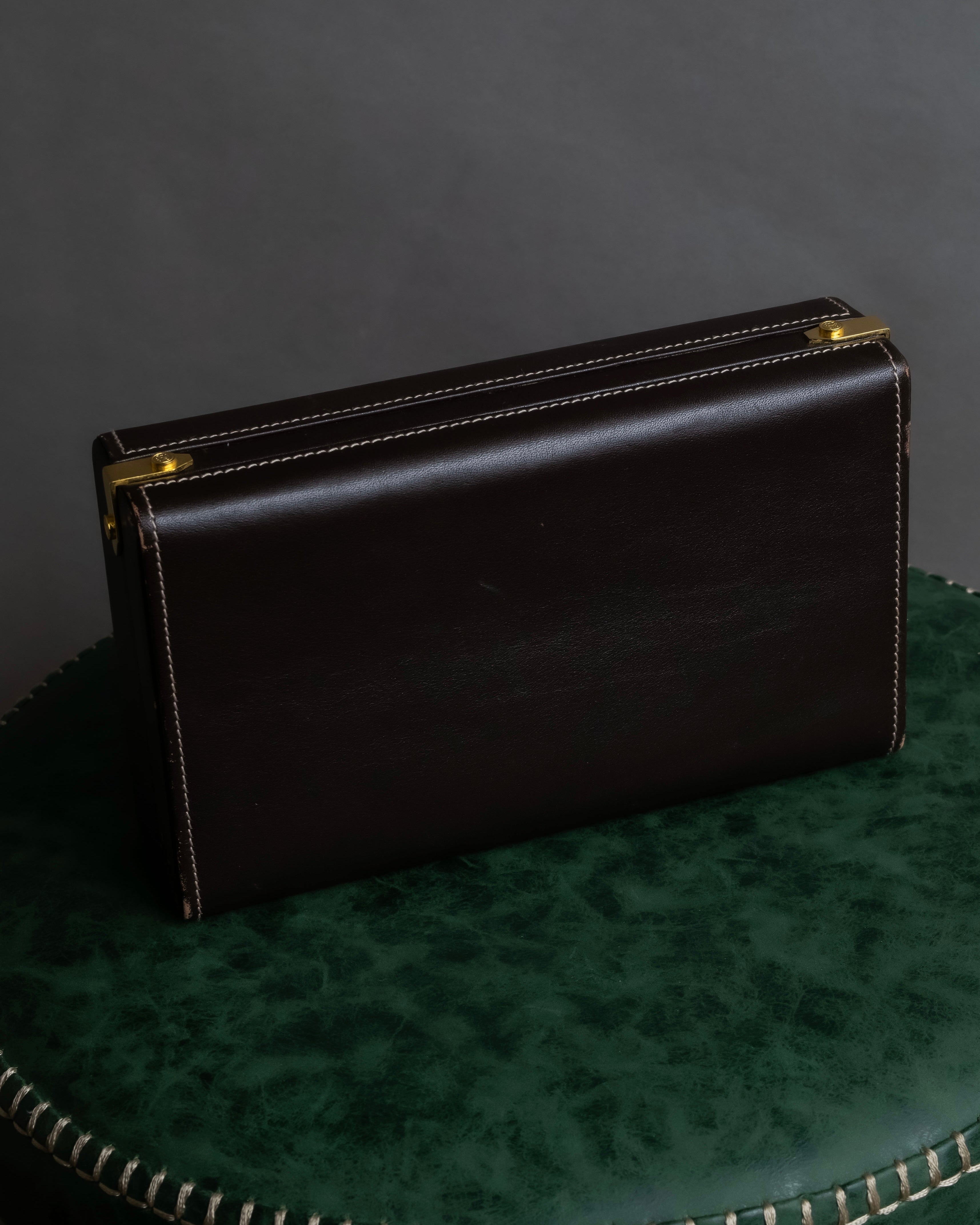 "LOEWE" Logo engraved wooden storage box