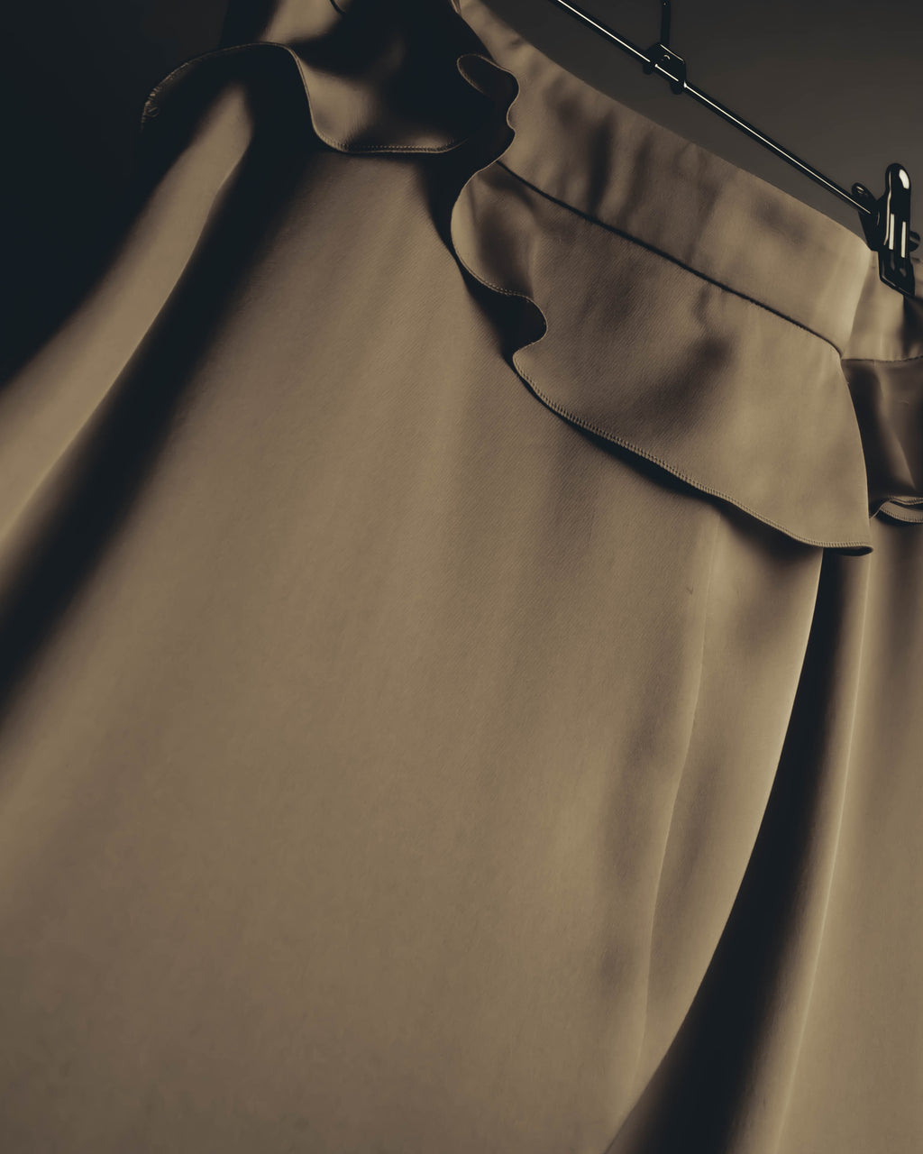 "GIORGIO ARMANI" 90's-00's Draped silk sleeveless top and skirt set