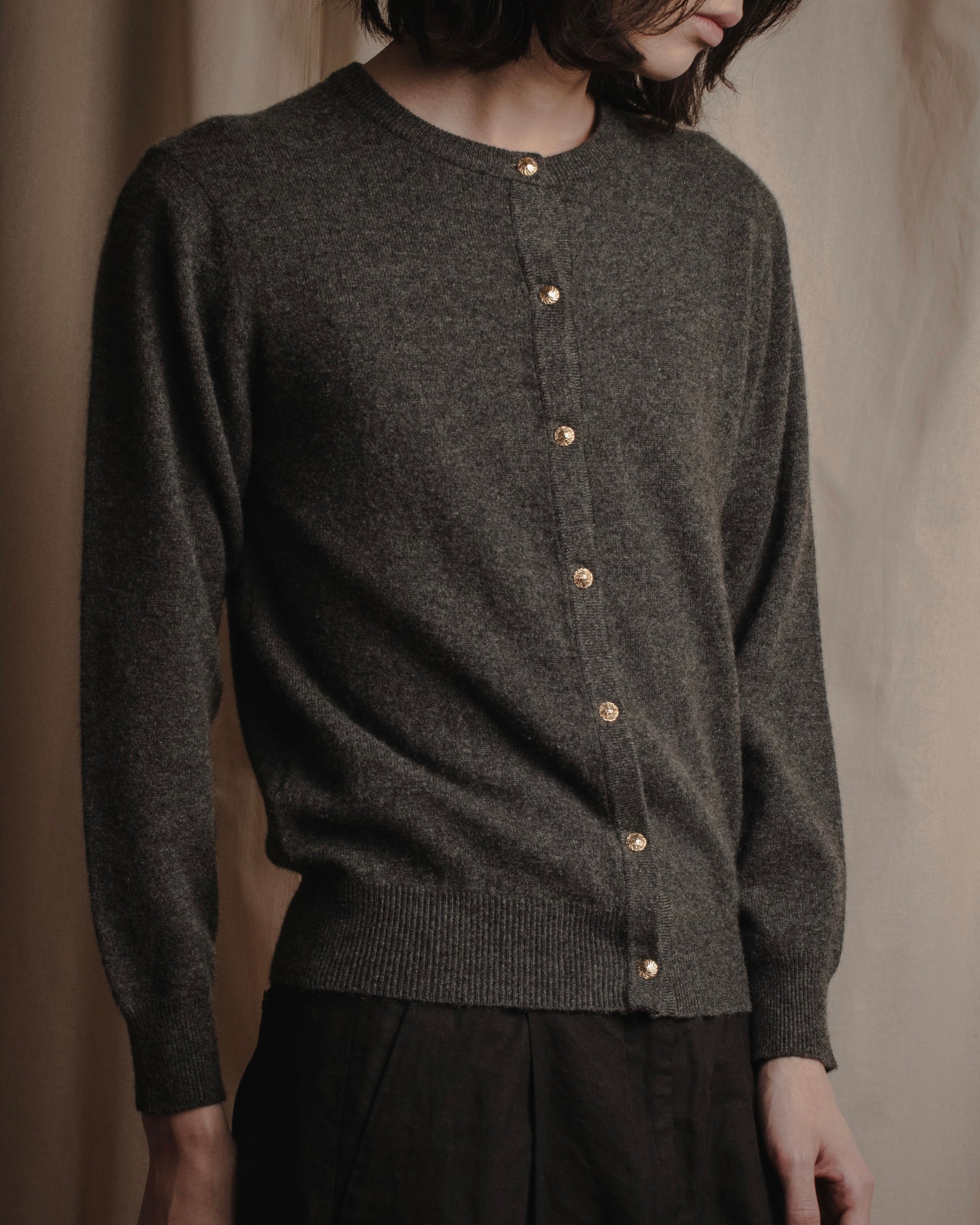 "Christian Dior" 90’s jewel-button knit cardigan