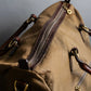 "BALENCIAGA" Nylon＆crocodile leather combination design boston bag