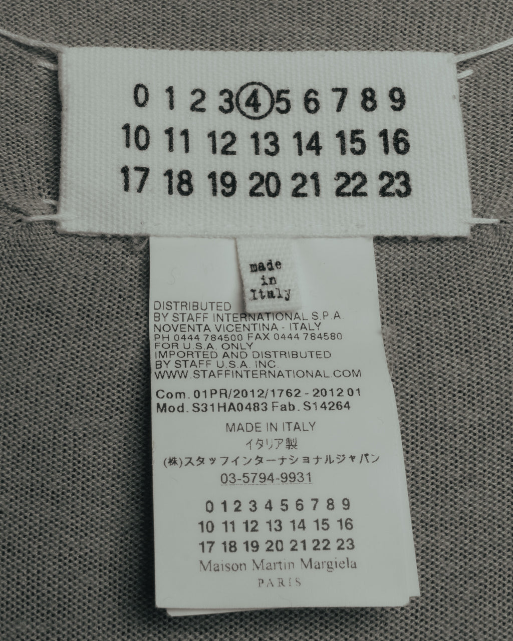 “Maison Martin Margiela” 2012SS line 4 oversized draped knit cardigan