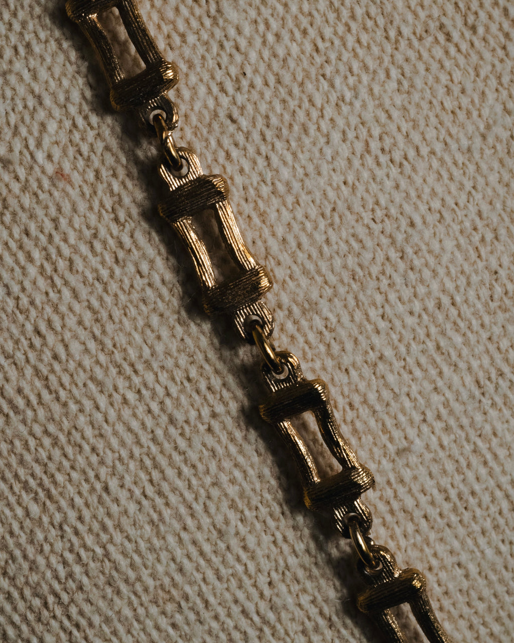 "Christian Dior" 80’s textured geometric link chain necklace