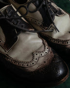 "ISSEY MIYAKE" Fade color wingtip leather shoes