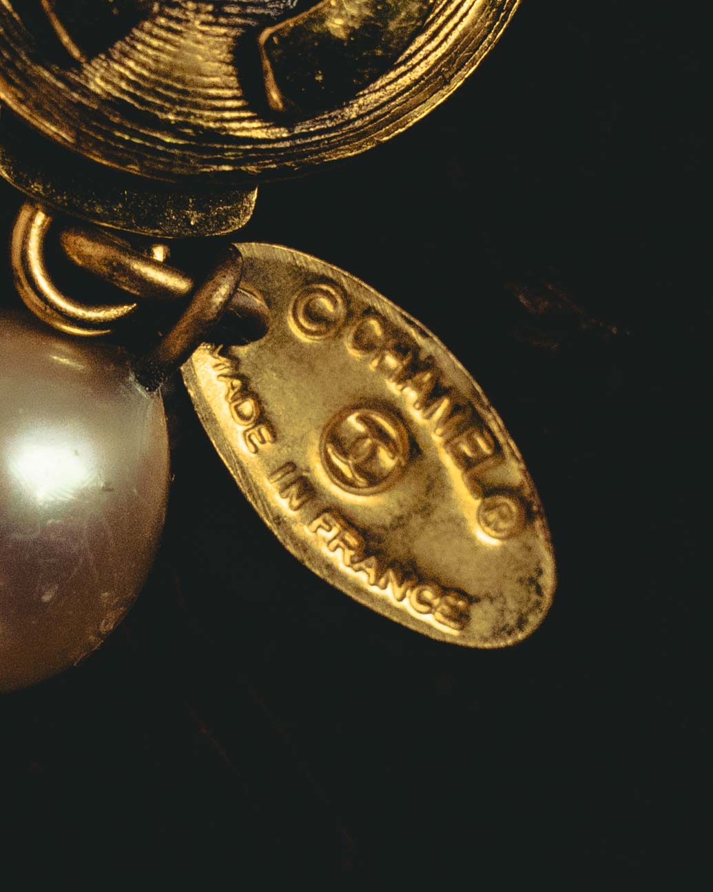 -SPECIAL- "CHANEL" 90's Pearl and crystal embellished long necklace
