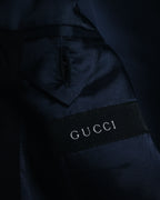 "GUCCI" 90’s-00’s Cashmere blend minimalist three button suit set