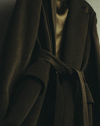 “Max Mara” 00’s Belted angora blend long coat