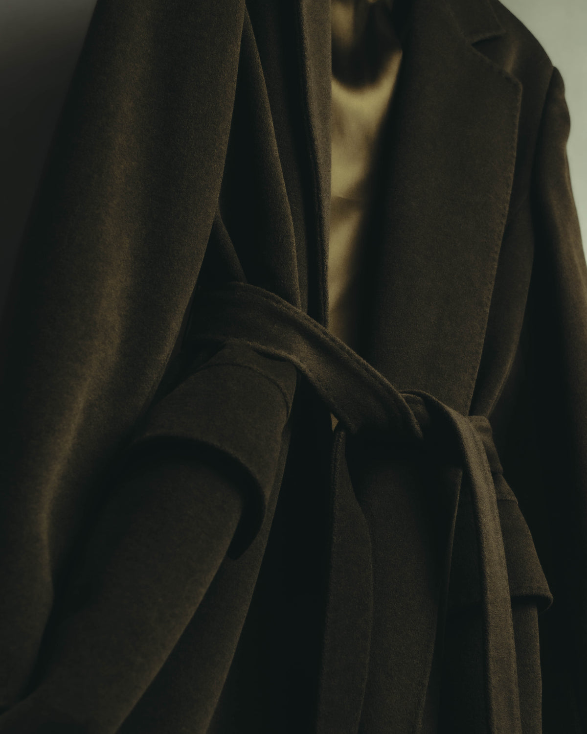 “Max Mara” 00’s Belted angora blend long coat