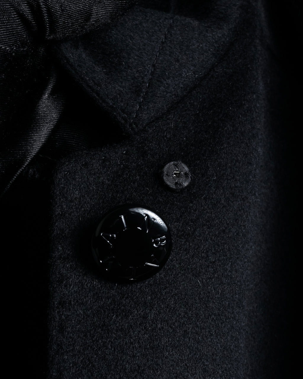 "BALMAIN" Raglan sleeve 100% cashmere stand collar coat