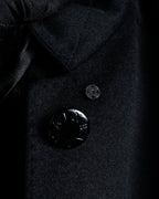 "BALMAIN" Raglan sleeve 100% cashmere stand collar coat