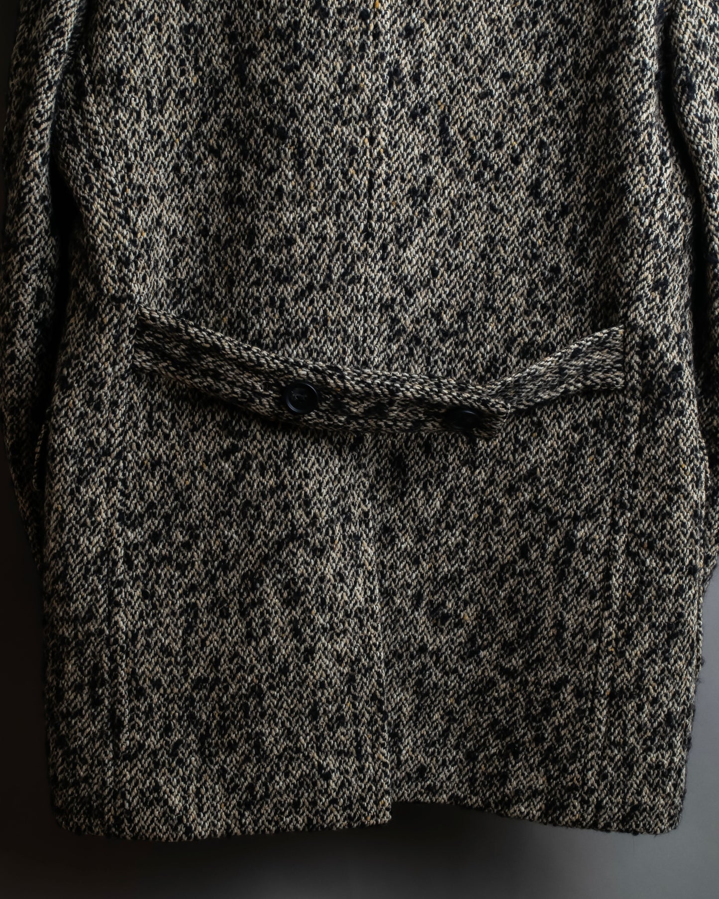 "LANVIN" Double breasted tweed chester coat